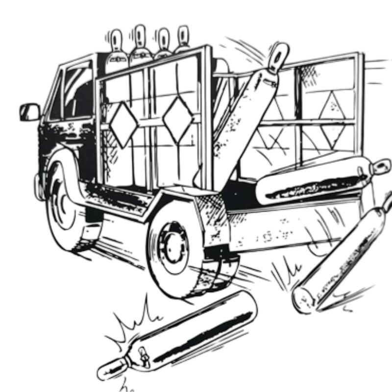 Always make sure that the cylinders are securely fastened